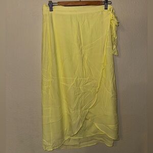 American Eagle Outfitters Yellow Midi Skirt